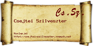Csejtei Szilveszter névjegykártya